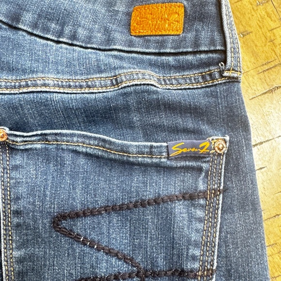 Seven7 Women's Straight Leg Jeans in Deep Blue - Picture 13 of 13